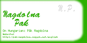 magdolna pak business card